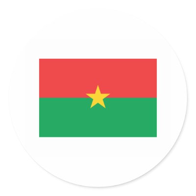 Burkina Faso FLAG International Round Stickers by flagshirt