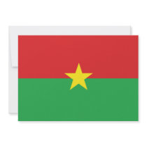 Burkina Faso Flag Custom Invites