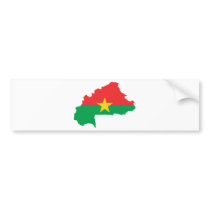 Burkina Faso Flag map BF Bumper Sticker