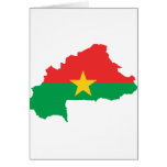 Burkina Faso Flag map BF cards