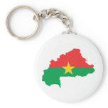 Burkina Faso Flag map BF keychains