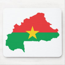 Burkina Faso Flag map BF Mouse Mats
