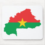 Burkina Faso Flag map BF mousepads