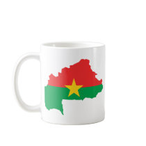Burkina Faso Flag map BF Mug