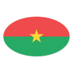 Burkina Faso Flag Oval Sticker