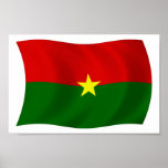 Burkina Faso Flag Poster Print