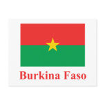 Burkina Faso Flag with Name postcards