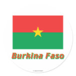 Burkina Faso Flag with Name stickers