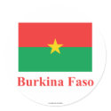 Burkina Faso Flag with Name stickers