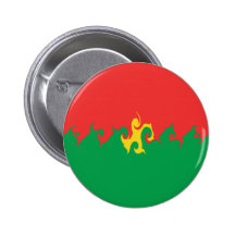 Burkina Faso Gnarly Flag Pinback Button