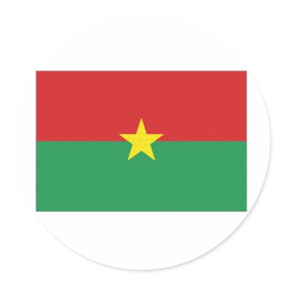 Burkina Faso National Flag Round Stickers by All_Flags
