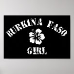 Burkina Faso Pink Girl posters