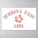 Burkina Faso Pink Girl posters