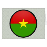 Burkina Faso quality Flag Circle cards