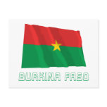 Burkina Faso Waving Flag with Name postcards