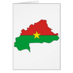 Burkina flag map cards