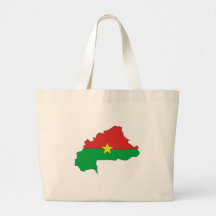 Burkina Flag Map full size Bags