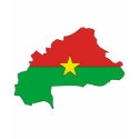 Burkina flag map t-shirts