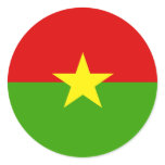 Burkina High quality Flag stickers