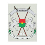 Burkinafaso Coat of Arms detail postcards