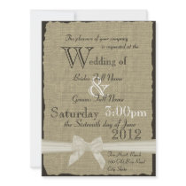 Burlap and Bows Rustic Wedding