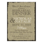 Burlap Look Rehearsal Dinner Invitations