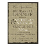 Burlap Look Rehearsal Dinner Personalized Invites