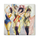 Burlesque Women wearing brief costumes c.1899 magnets
