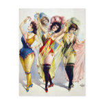 Burlesque Women wearing brief costumes c.1899 postcards