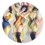 Burlesque Women wearing brief costumes c.1899 stickers