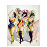 Burlesque Women wearing brief costumes c.1899 t-shirts