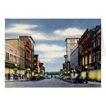 Burlington Iowa 1930 Image of Jefferson Street Card
