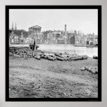 Burned District and Capitol in Richmond, VA 1865 posters