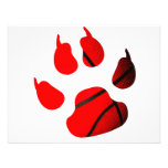 Burning Bright Red Claw Basketaball Cut Out Invites