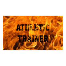 Burning Fire Athletic Trainer Business Card