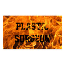 Burning Fire Plastic Surgeon Business Card