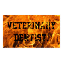 Burning Fire Veterinary Dentist Business Card