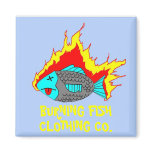 BURNING FISH LOGO FRIDGE MAGNET