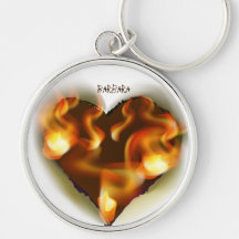 Burning Heart Keychain