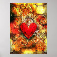 Burning Heart Print