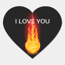 Burning Heart Sticker