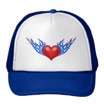 Burning Heart Trucker Hats