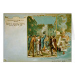 Burning of the Stamp Act in Boston Massachusetts Greeting Card