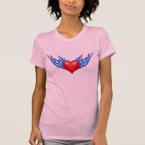 Burning Red Heart Tee t-shirts