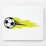burning soccer ball mouse mat