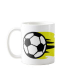 burning soccer ball coffee mug