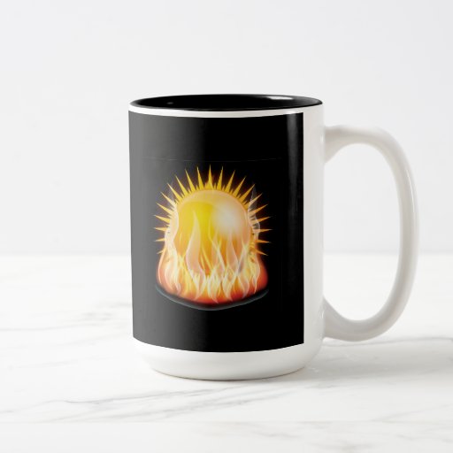 BURNING SUN VECTOR HOT TATTOO GRAPHICS TOUGH COFFEE MUGS