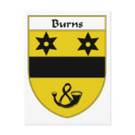 Burns Coat of Arms/Family Crest postcards
