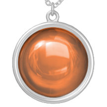 Burnt Orange Bauble Necklace