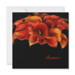 Burnt orange calla lilly wedding invitations